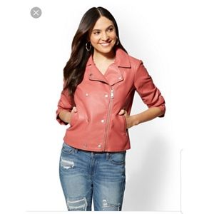 Faux Leather Moto Jacket